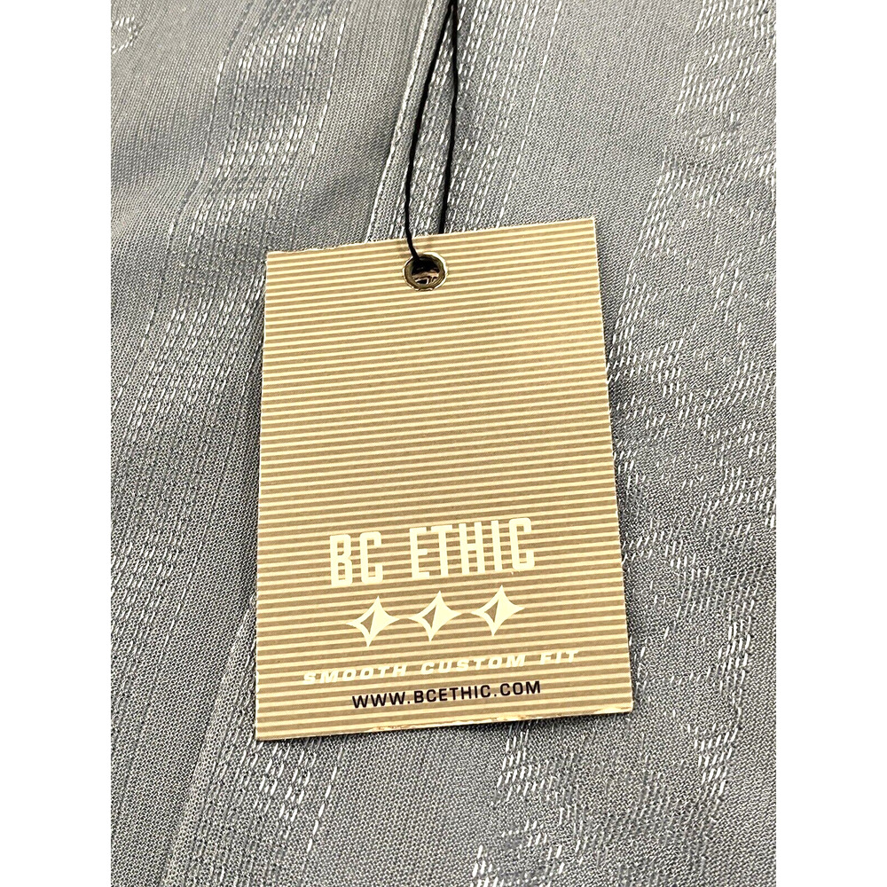 BC ETHIC Lounge Short Sleeve Shirt Mens SZ L NEW Shimmery Blue Button Up - Picture 8 of 11